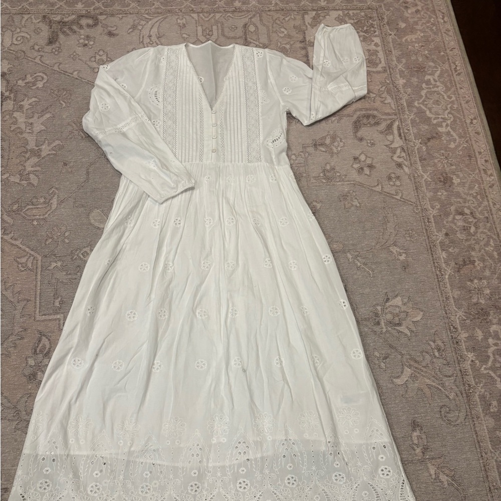 White Eyelet Lace Dress